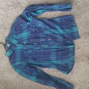 Charlotte Russe Blue and Green Flannel size medium